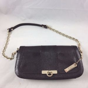 DKNY Brown Shoulder Purse with Chain Strap